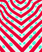 Crimson Mint Oval Stripes Rug