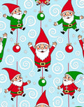 Cute Red Elf Christmas Swirl Background Rug