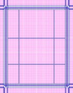 Pink Grid Geometric Pattern Rug