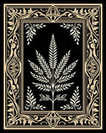 Art Nouveau Botanical Tree Rug