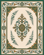 Ornate Floral Scrollwork Harmony Rug