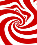 Bold Red Swirl Spiral Rug
