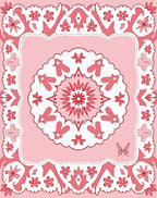 Floral Mandala Patterned Pink Rug