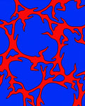 Abstract Red Coral Pattern Rug