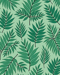 Green Tropical Foliage Pattern Rug