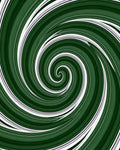 Green Swirl Pattern Design Rug