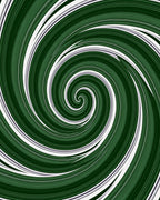Green Swirl Pattern Design Rug