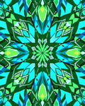 Vivid Geometric Kaleidoscope Design Rug