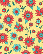 Retro Floral Garden Delight Rug