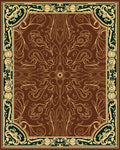 Classic Floral Scrollwork Ornate Design Rug