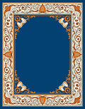 Art Nouveau Style Floral Border Design Rug