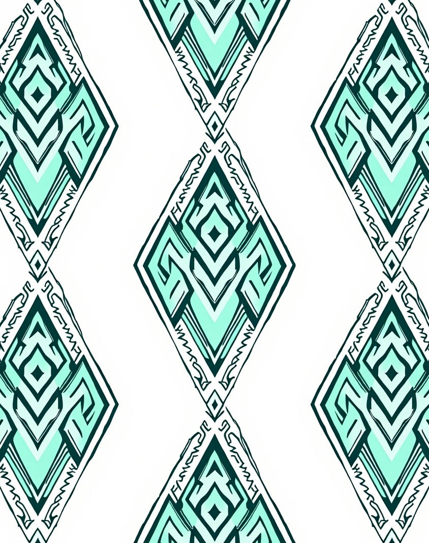 Art Deco Diamond Shapes Pattern Rug