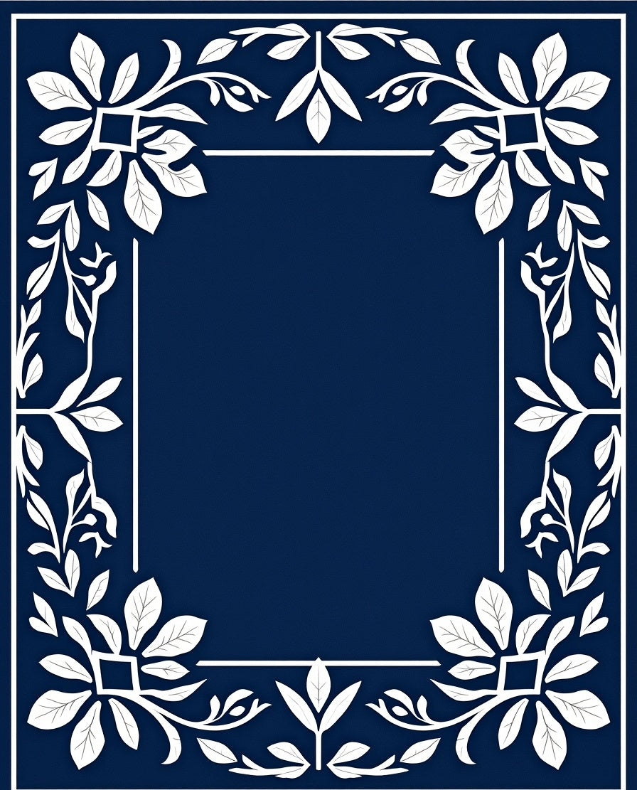 Classic Floral Border Design Rug