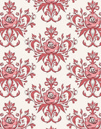 Ornate Rose Swirl Pattern Design Rug