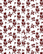 Stylized Branches Heart Botanical Motif Rug