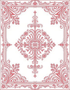 Ornate Floral Scrollwork Patterns Rug