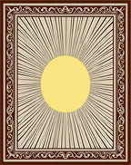 Sunburst Pattern With Ornate Border Rug