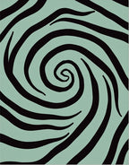 Abstract Swirl Zebra Stripes Rug