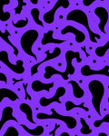 Abstract Blob Bone Patterned Violet Rug