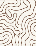 Organic Swirls Brown Cream Rug