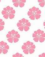 Pink Floral Pattern Overlay Rug