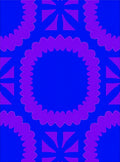Bold Royal Blue Violet Geometric Pattern Rug