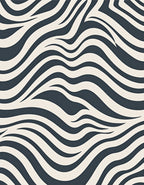 Abstract Zebra Stripe Pattern Rug