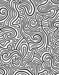 Abstract Black White Swirl Pattern Rug