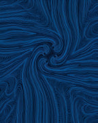Swirl Pattern Blue Lines Rug
