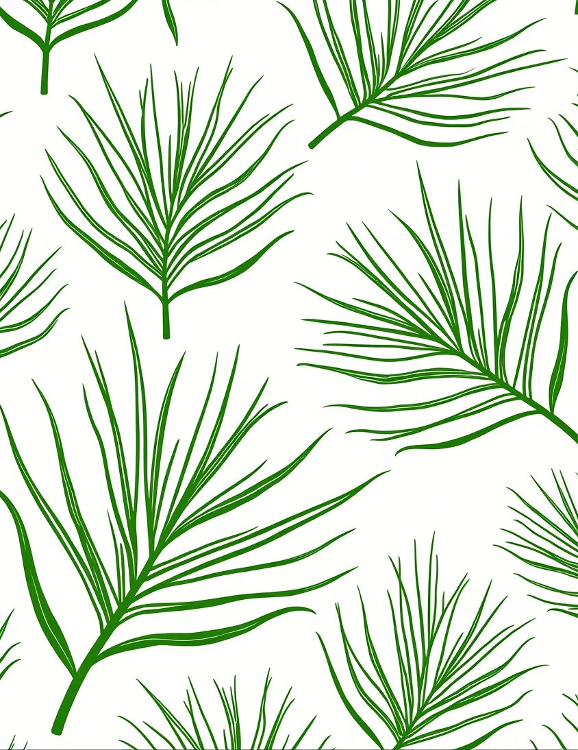 Green Tropical Leaf Pattern Design Rug