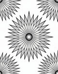 Radial Sunburst Geometric Design Rug