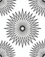 Radial Sunburst Geometric Design Rug
