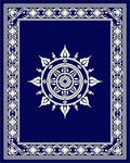 Ornate Mandala Geometric Border Design Rug