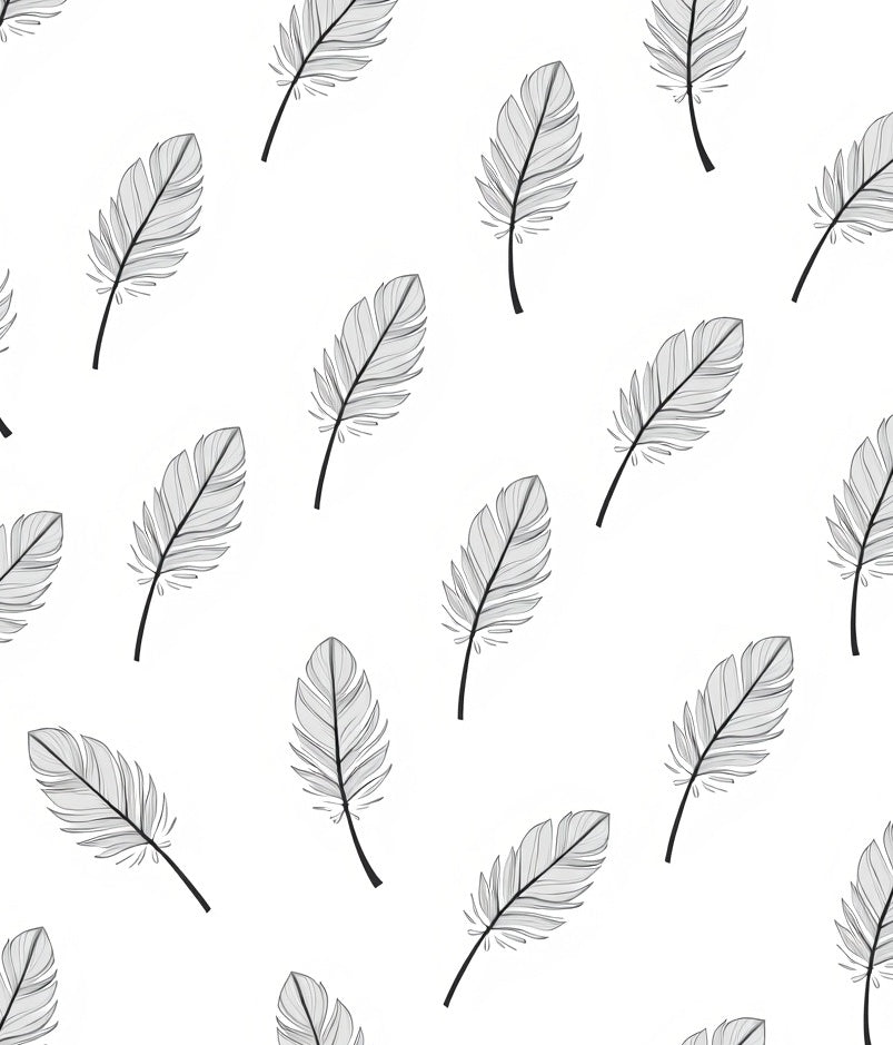 Delicate Feather Pattern Design Rug