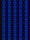 Bold Royal Blue Geometric Pattern Rug