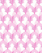 Pink Floral Geometric Pattern Rug