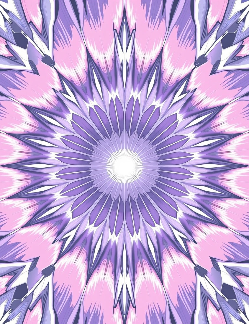Floral Mandala Geometric Pattern Rug