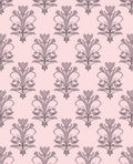 Elegant Pink Floral Damask Rug