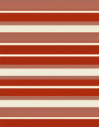 Terracotta Stripe Pattern Rug