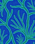 Ocean Fern Leaf Pattern Design Rug