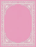 Ornate Floral Scroll Border Design Rug