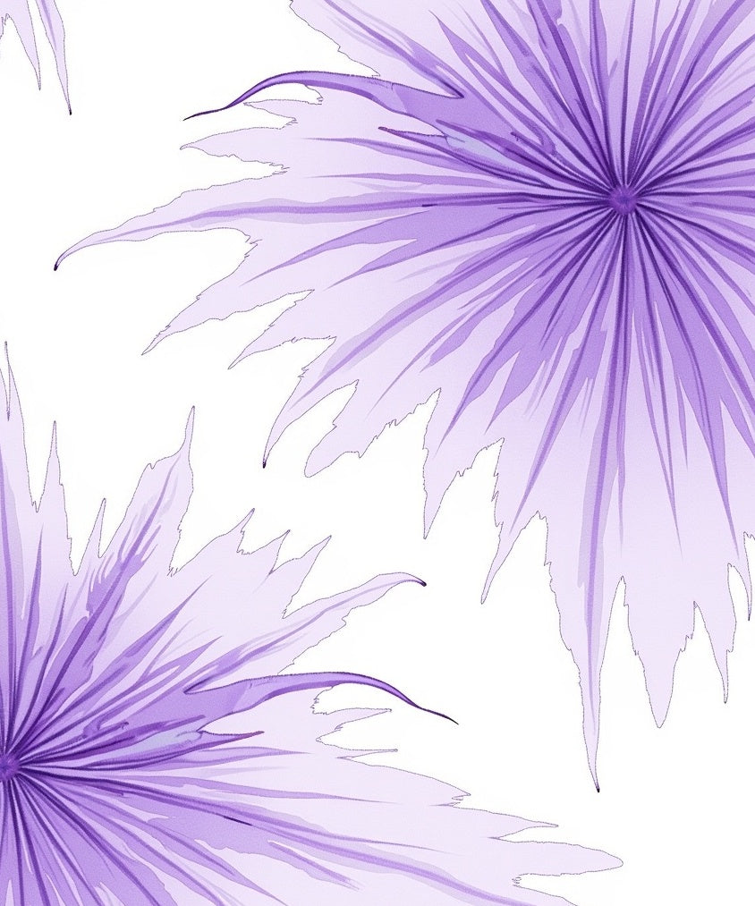 Floral Purple Abstract Petal Design Rug