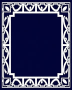 Classic White Scroll Border Rug