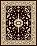 Ornate Floral Border With Centerpiece Rug