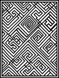 Geometric Maze Pattern Rug