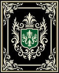 Heraldic Crest With Ornate Flourish Design Rug