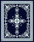 Ornate White Floral Classic Pattern Rug