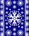 Bold Blue Snowflake Winter Collection Rug
