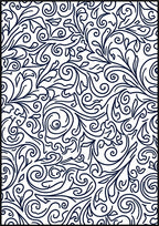 Elegant Floral Swirl Pattern Design Rug
