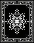 White Filigree Mandala Border Design Rug